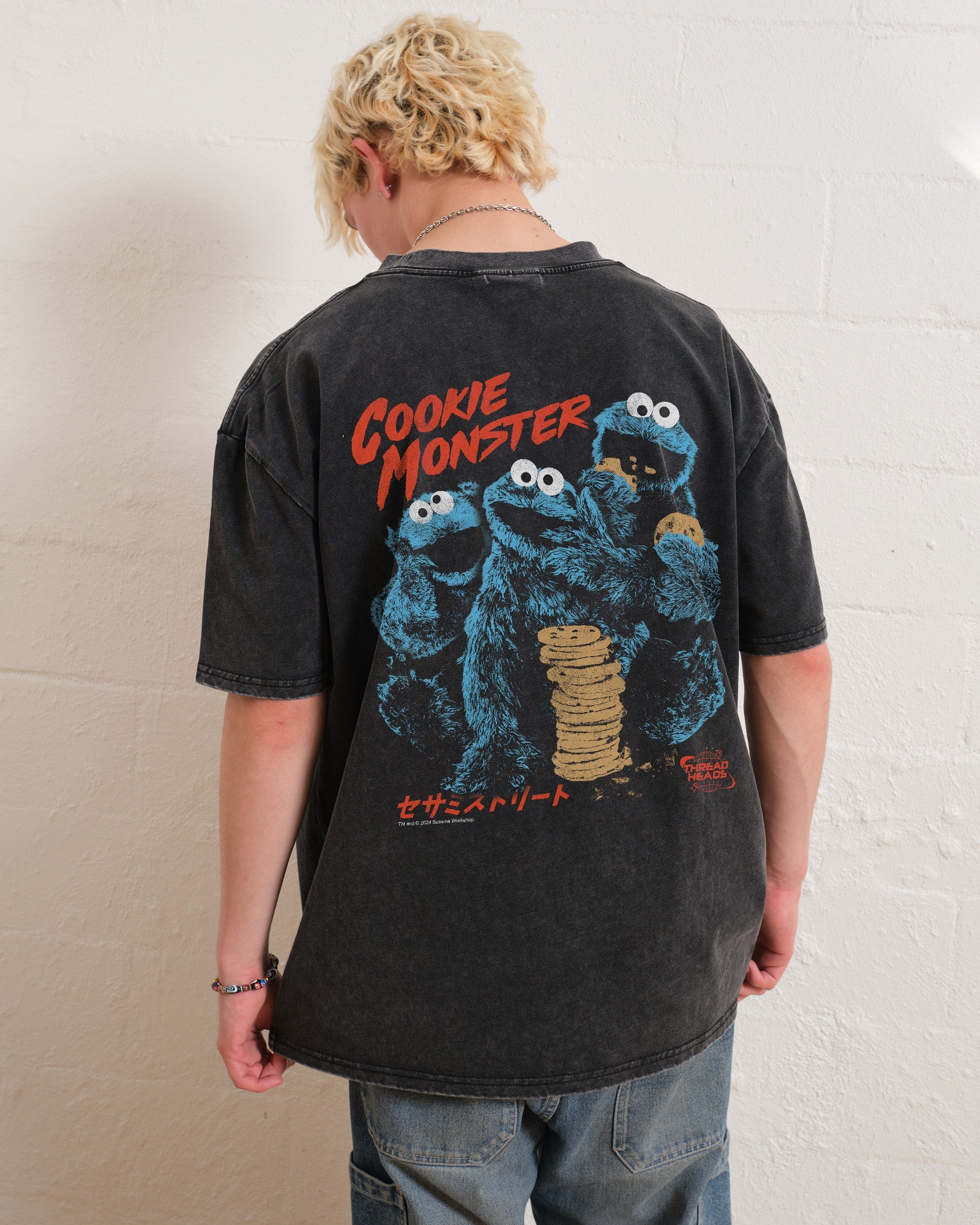 Cookie Kaiju Front and Back Oversized Tee
