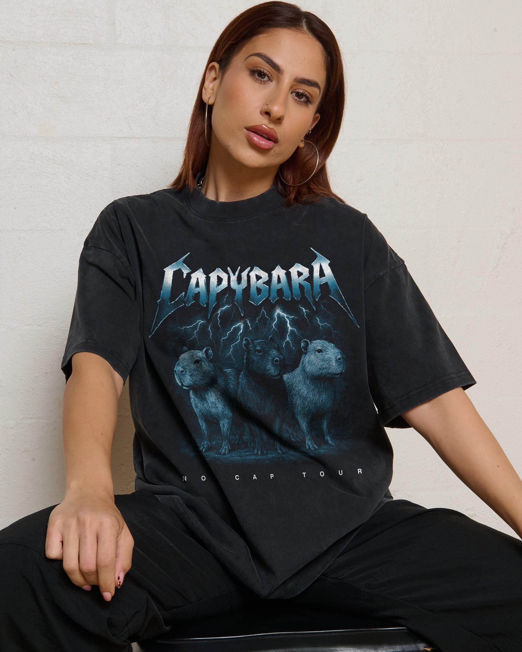 Capybara No Cap Tour Oversized Tee
