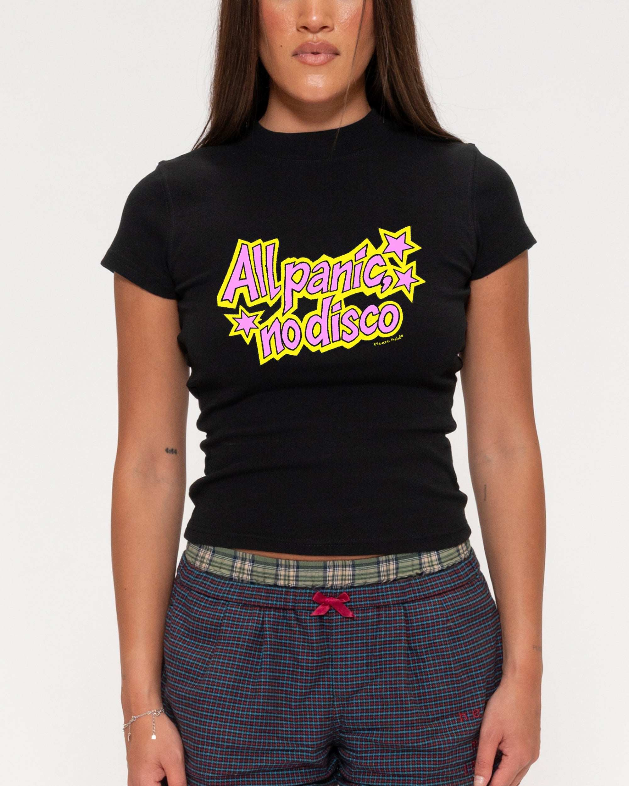 All Panic, No Disco Longline Baby Tee