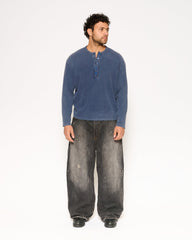 Blue Monday Waffle Henley
