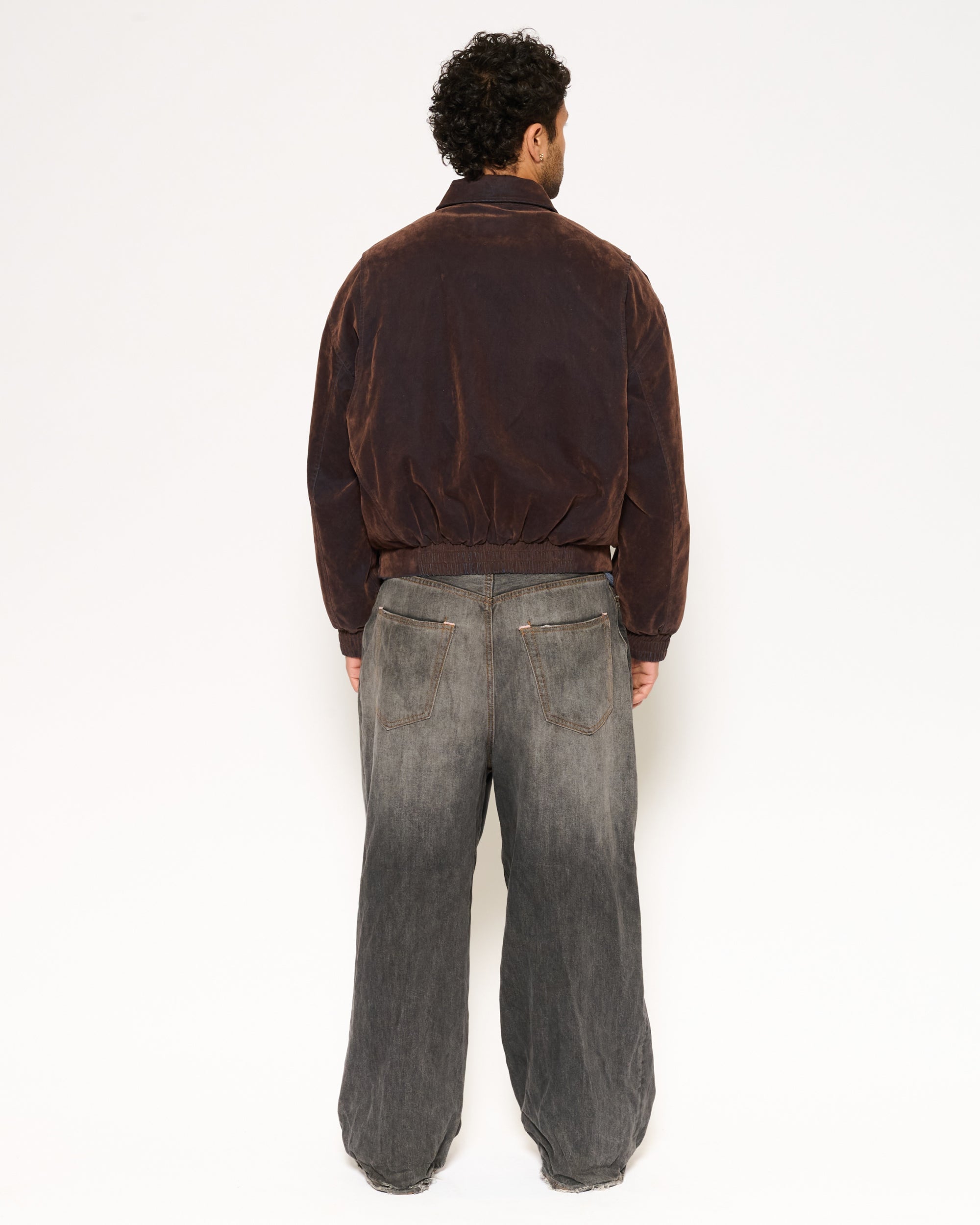 Archive Washed Bomber Jacket - Brown
