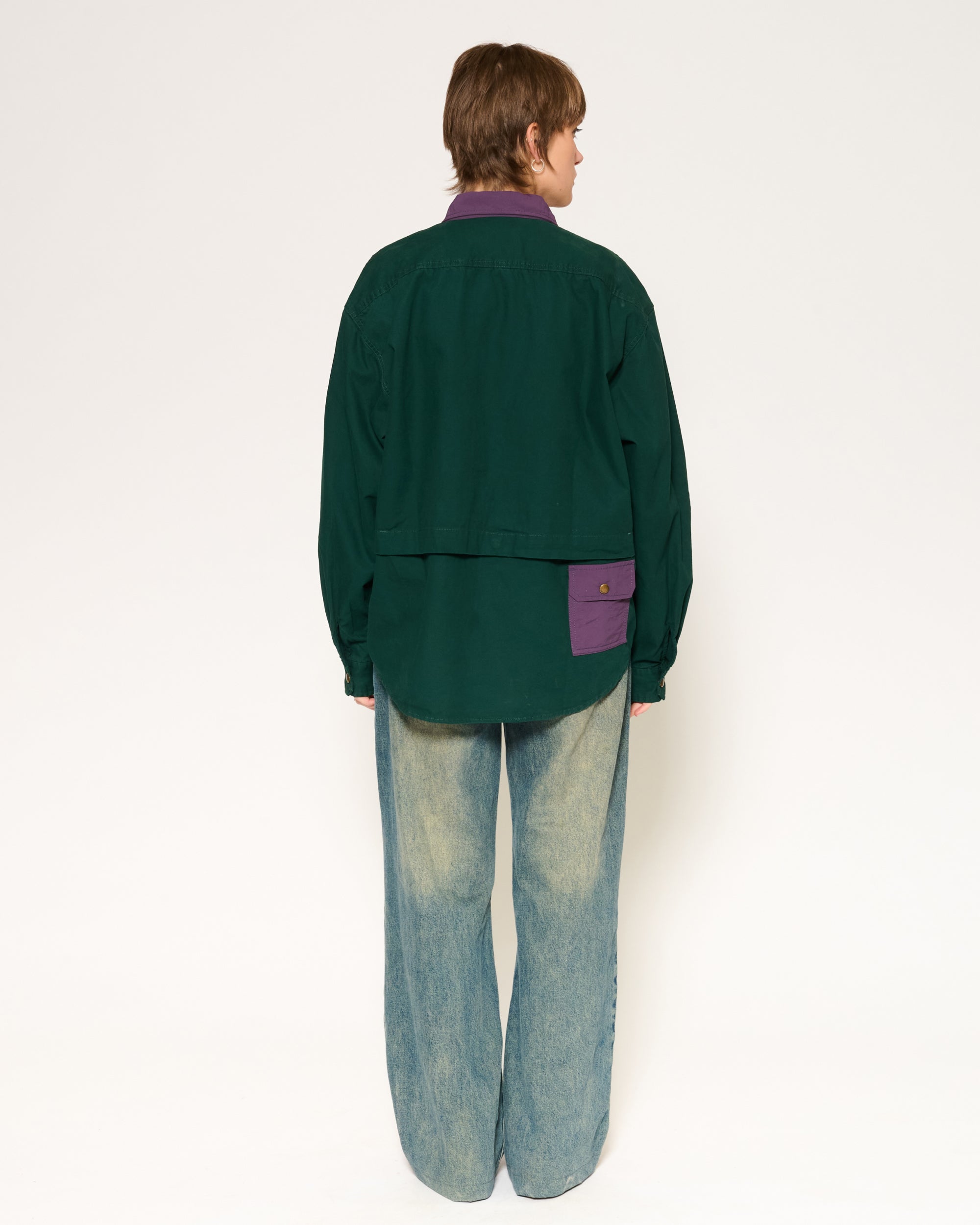 90s Colour Block Utility Overshirt