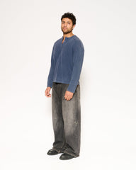 Blue Monday Waffle Henley
