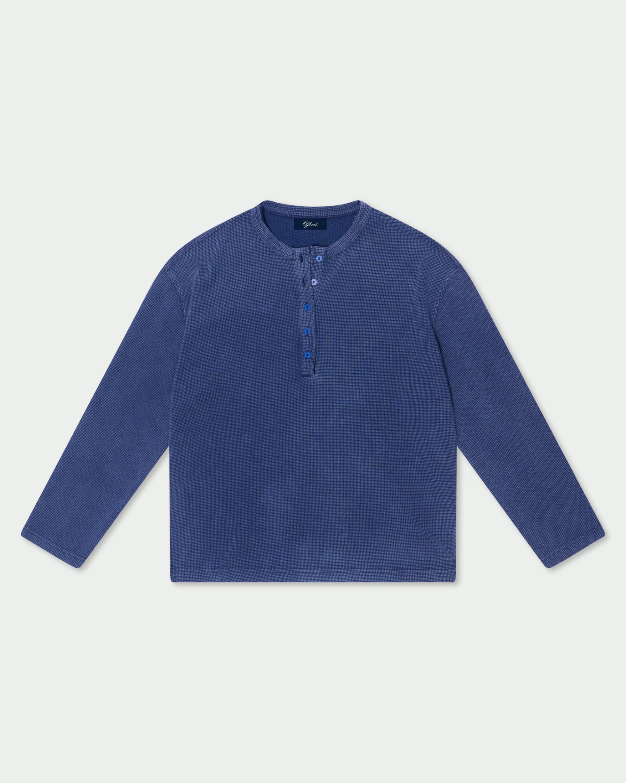 Blue Monday Waffle Henley