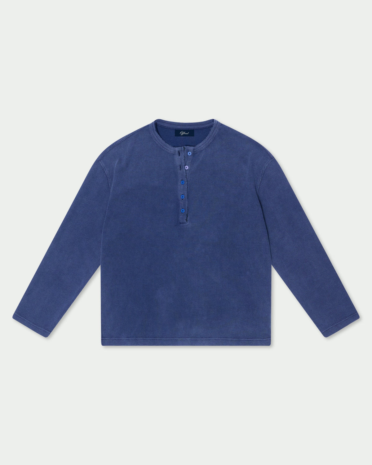 Blue Monday Waffle Henley
