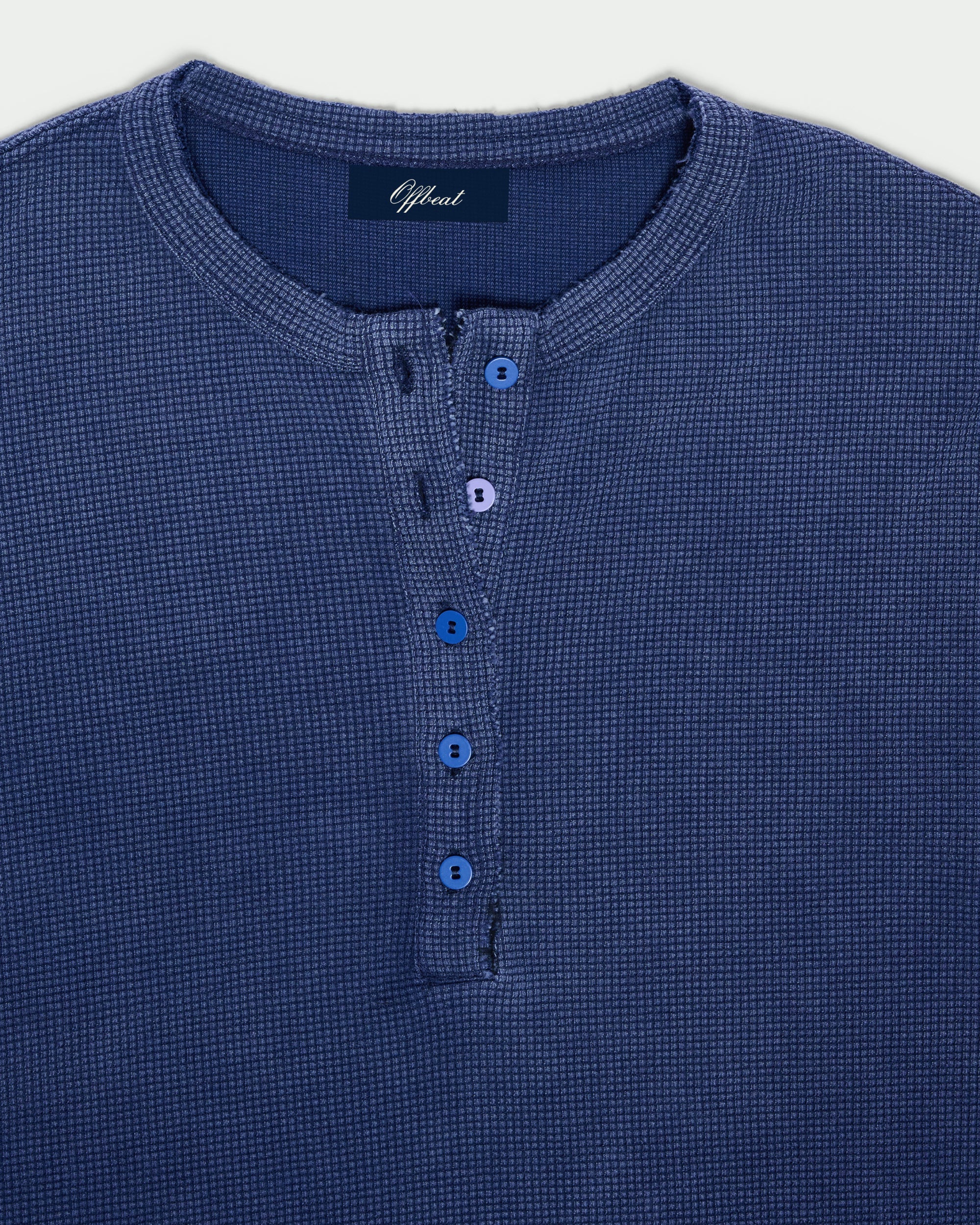 Blue Monday Waffle Henley