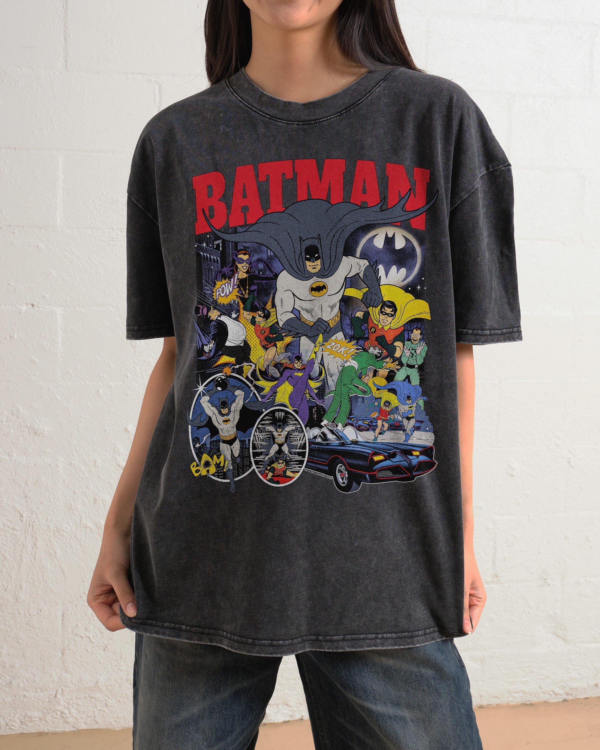 Batman Animated Vintage Oversized Tee