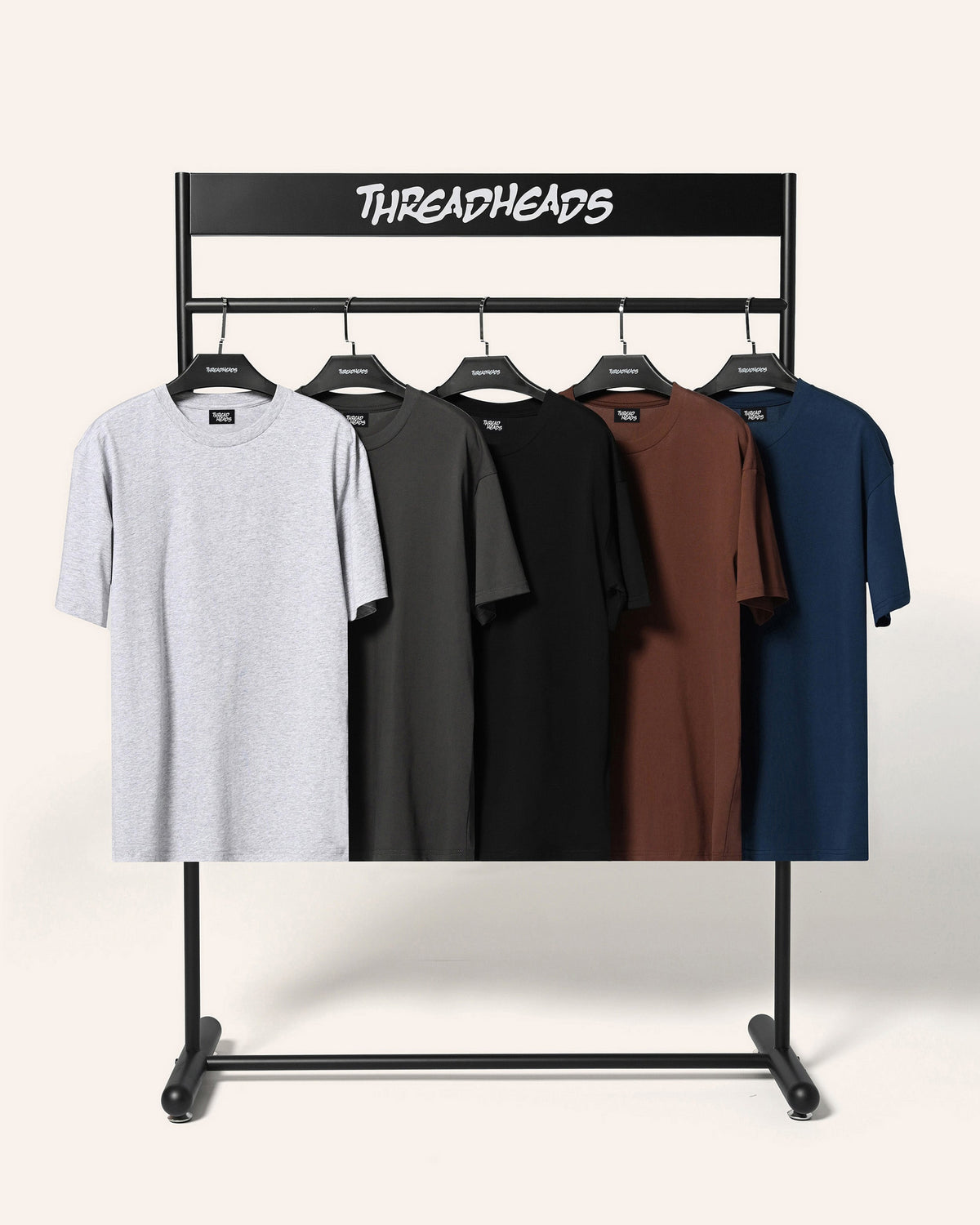 Classic Tee 5 Pack: Grey, Charcoal, Navy, Brown, Black
