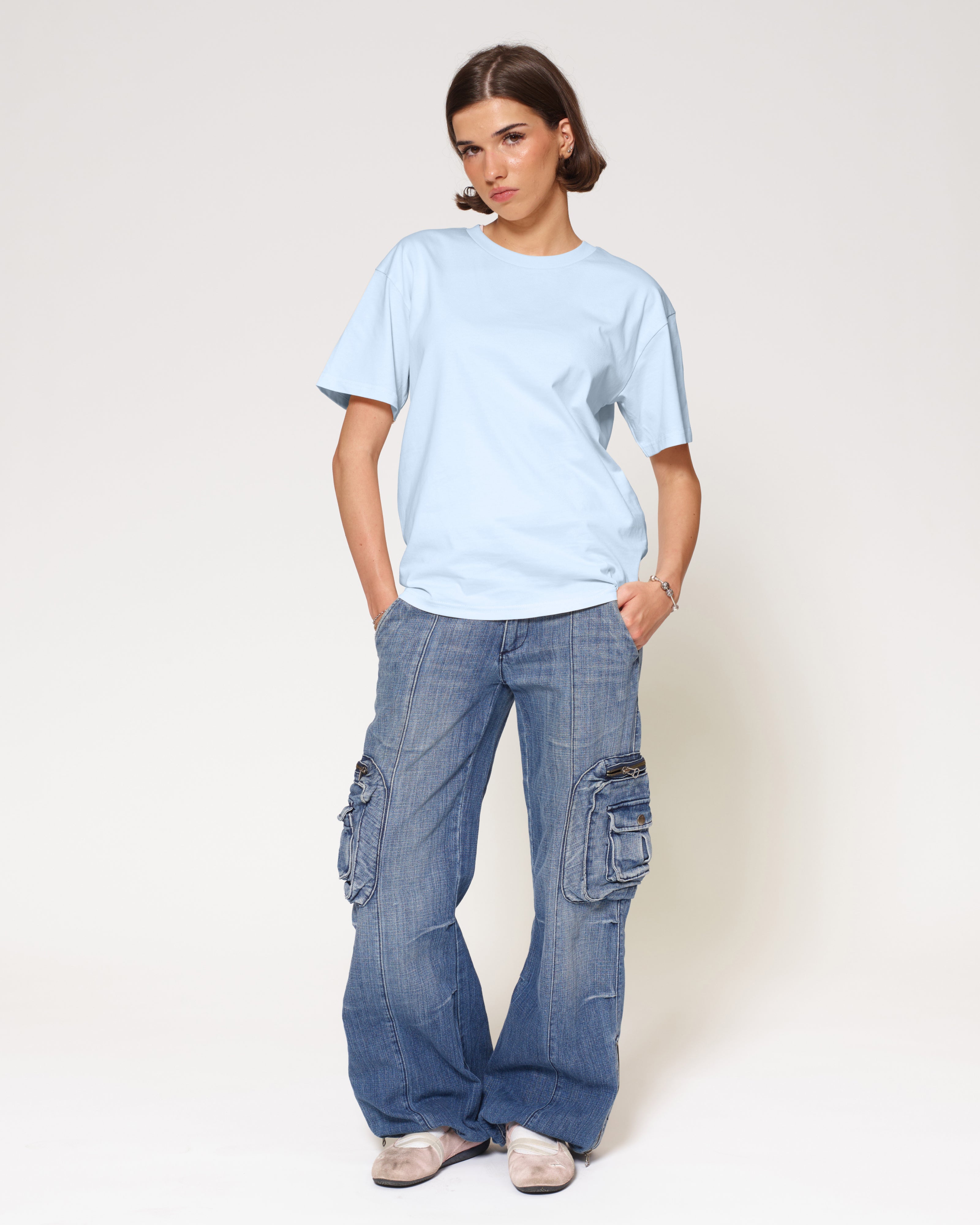 Classic Tee 5 Pack: Pale Blue, Natural, Pink, Brown, Black