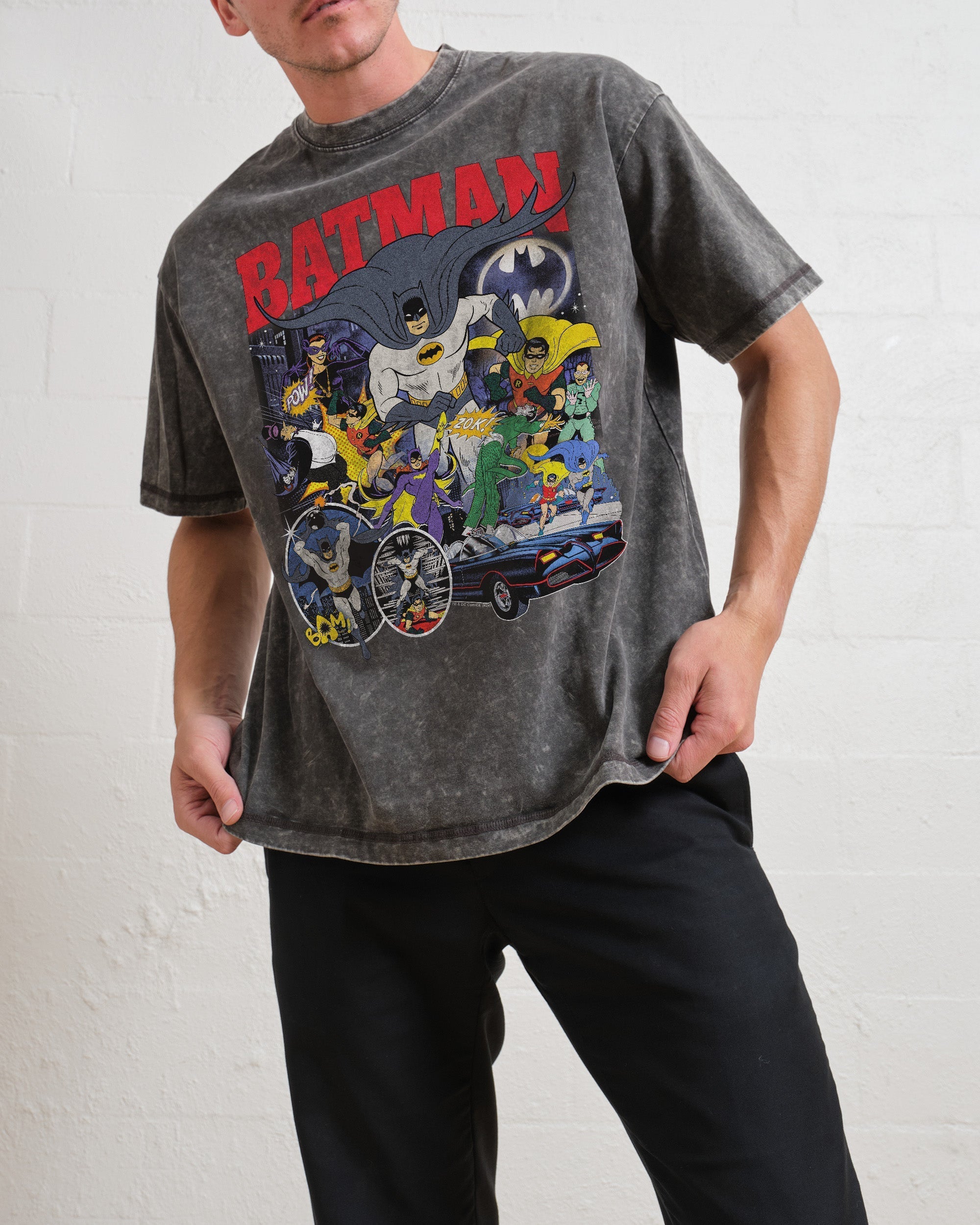 Batman Animated Vintage Oversized Tee