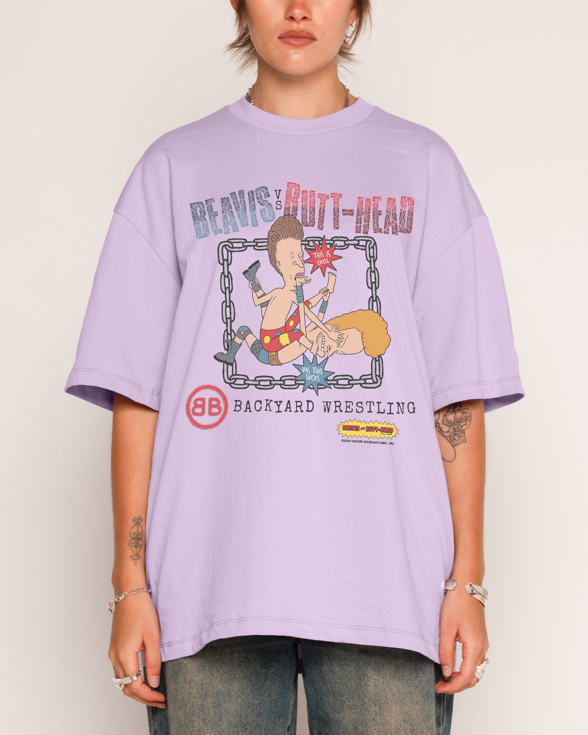 Backyard Wrestling Oversized Tee