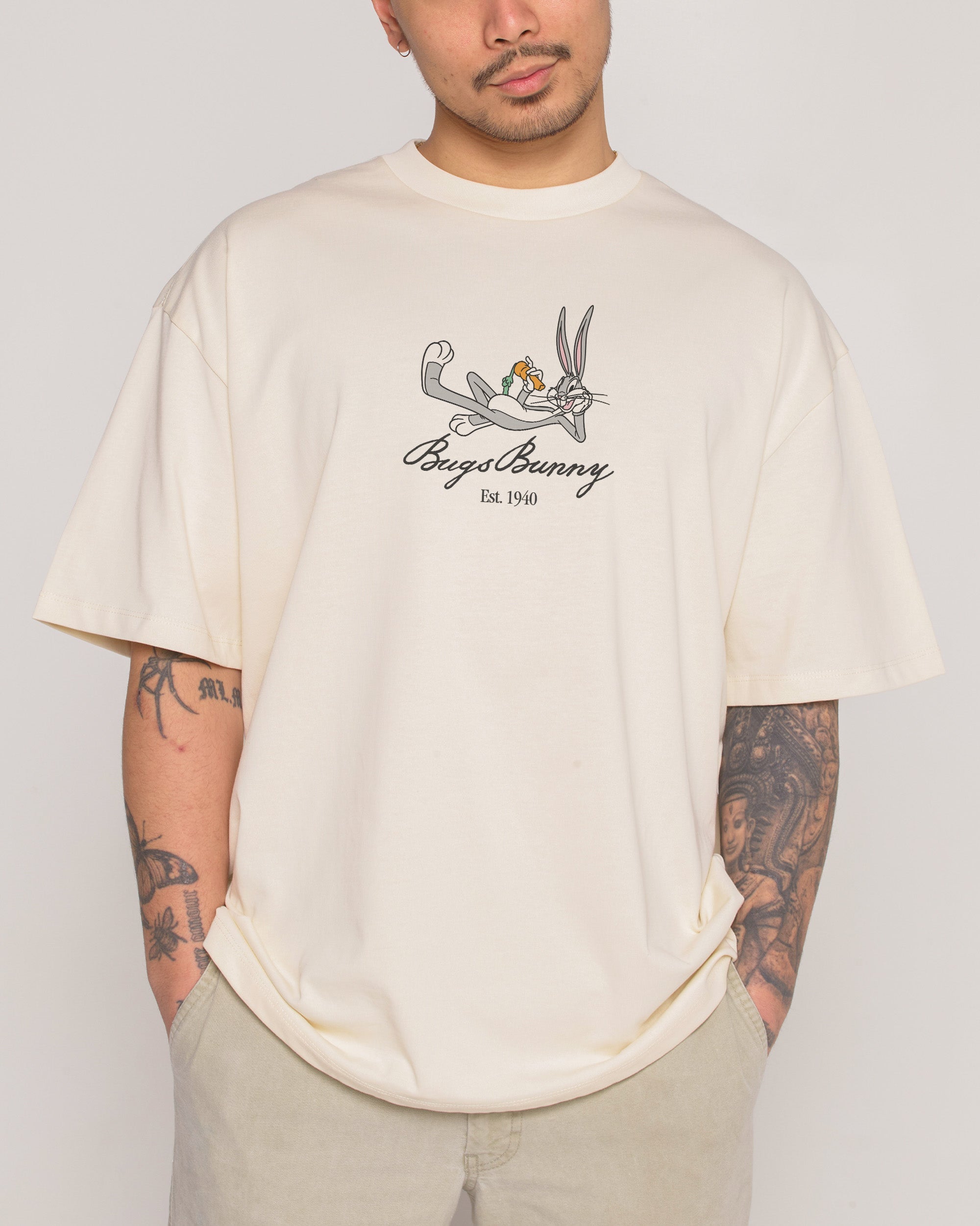 Bugs Bunny Book Crash Oversized Tee