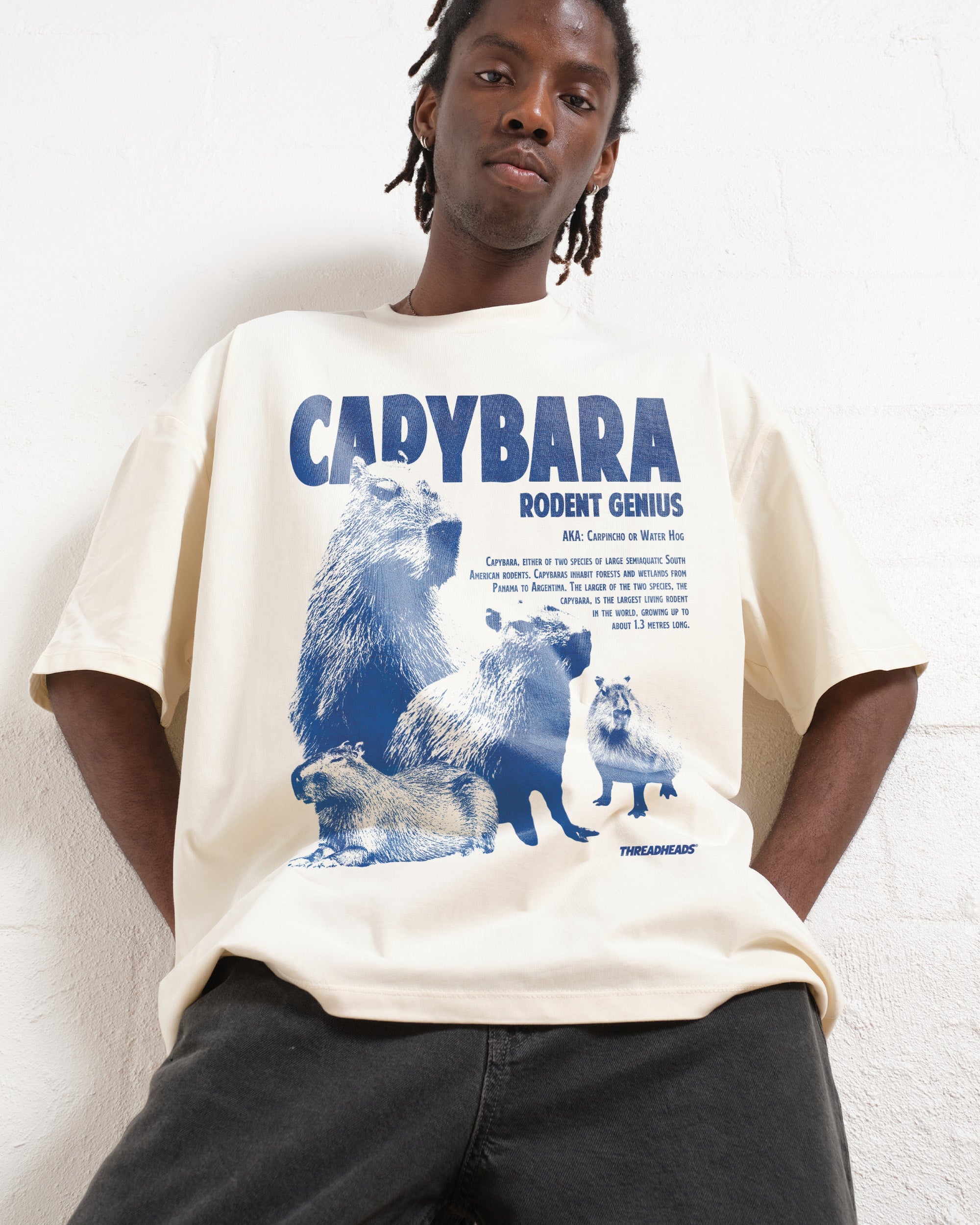 Capybara Rodent Genius Oversized Tee