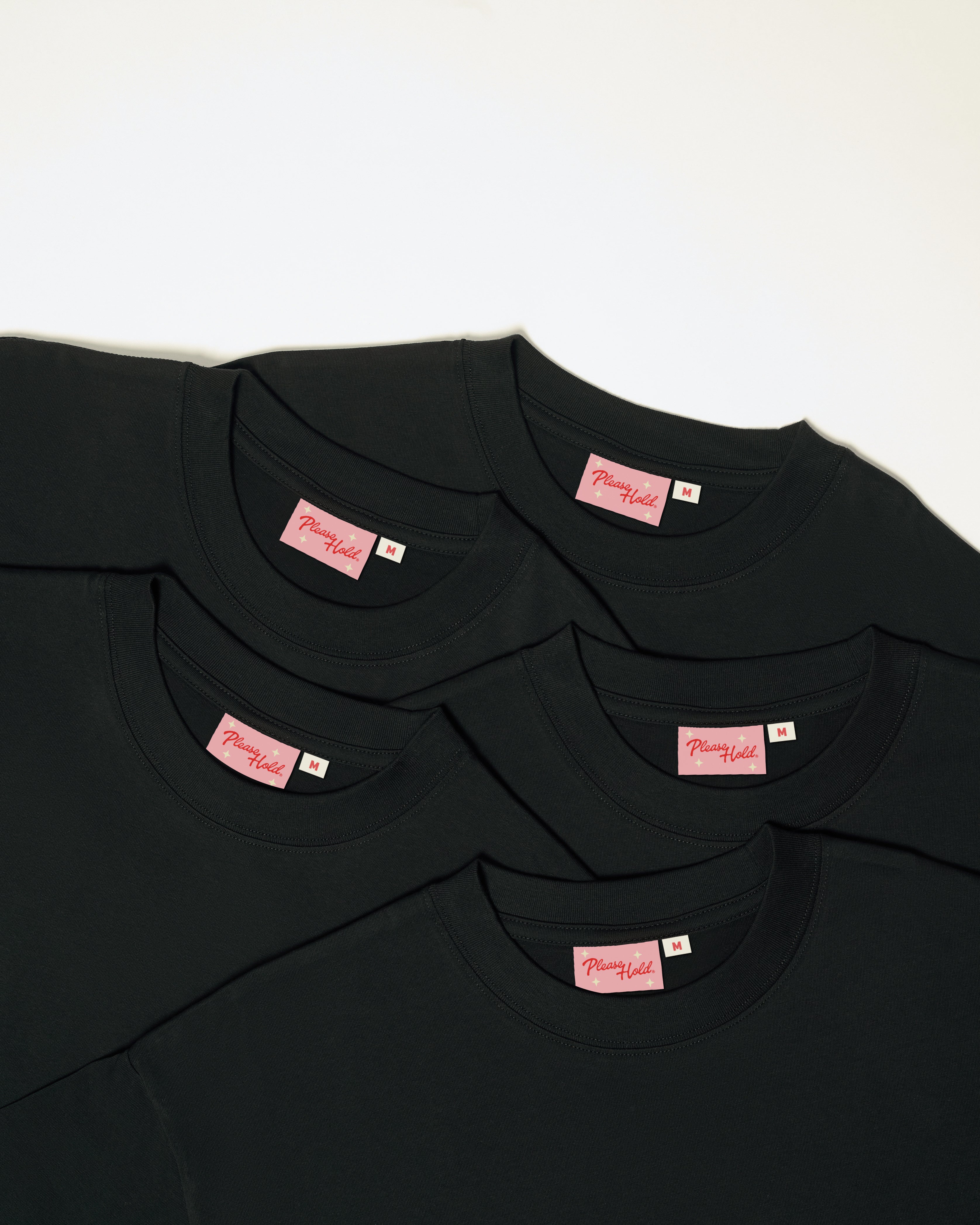 Boxy Tee 5-Pack: Black