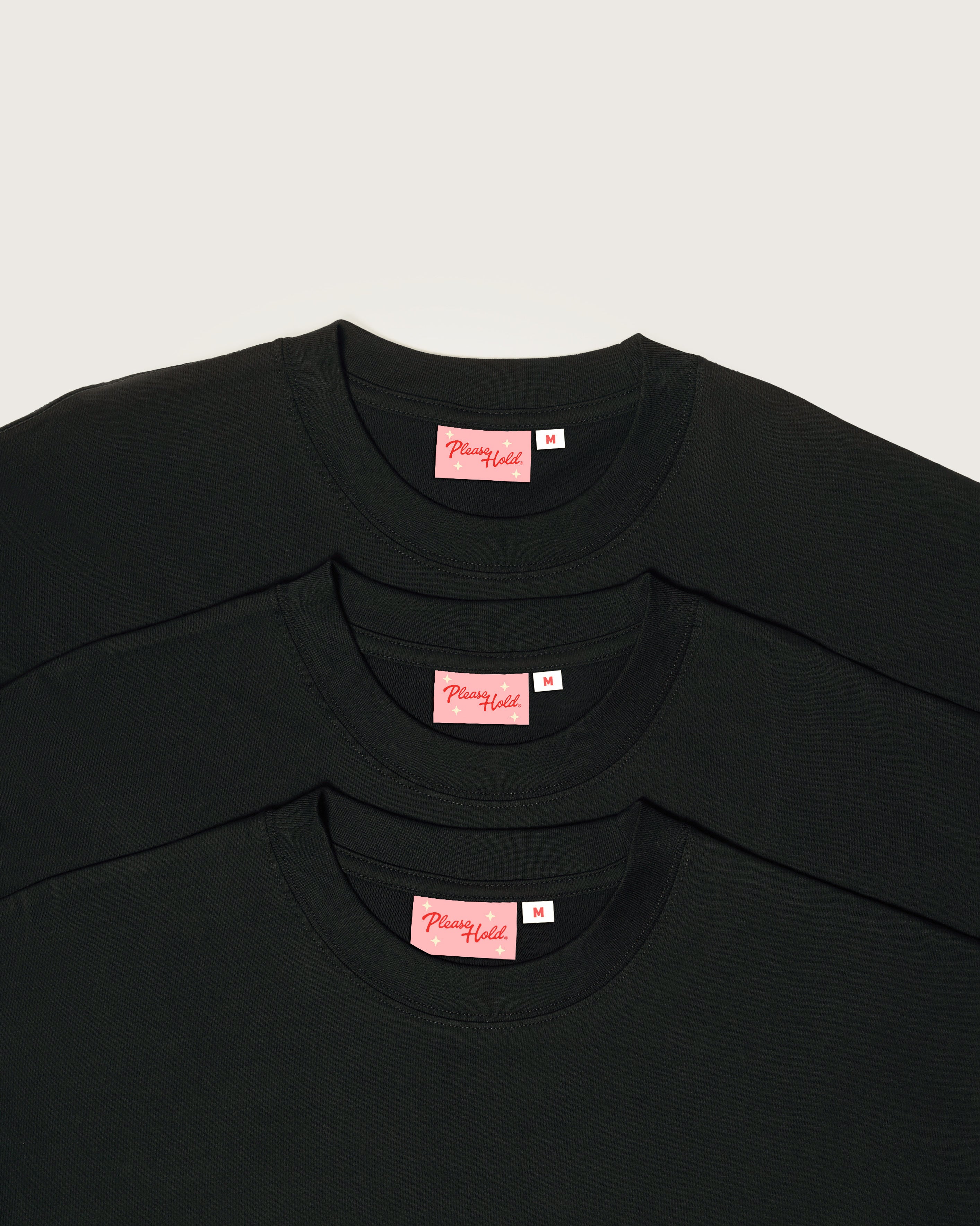 Boxy Tee 3-Pack: Black