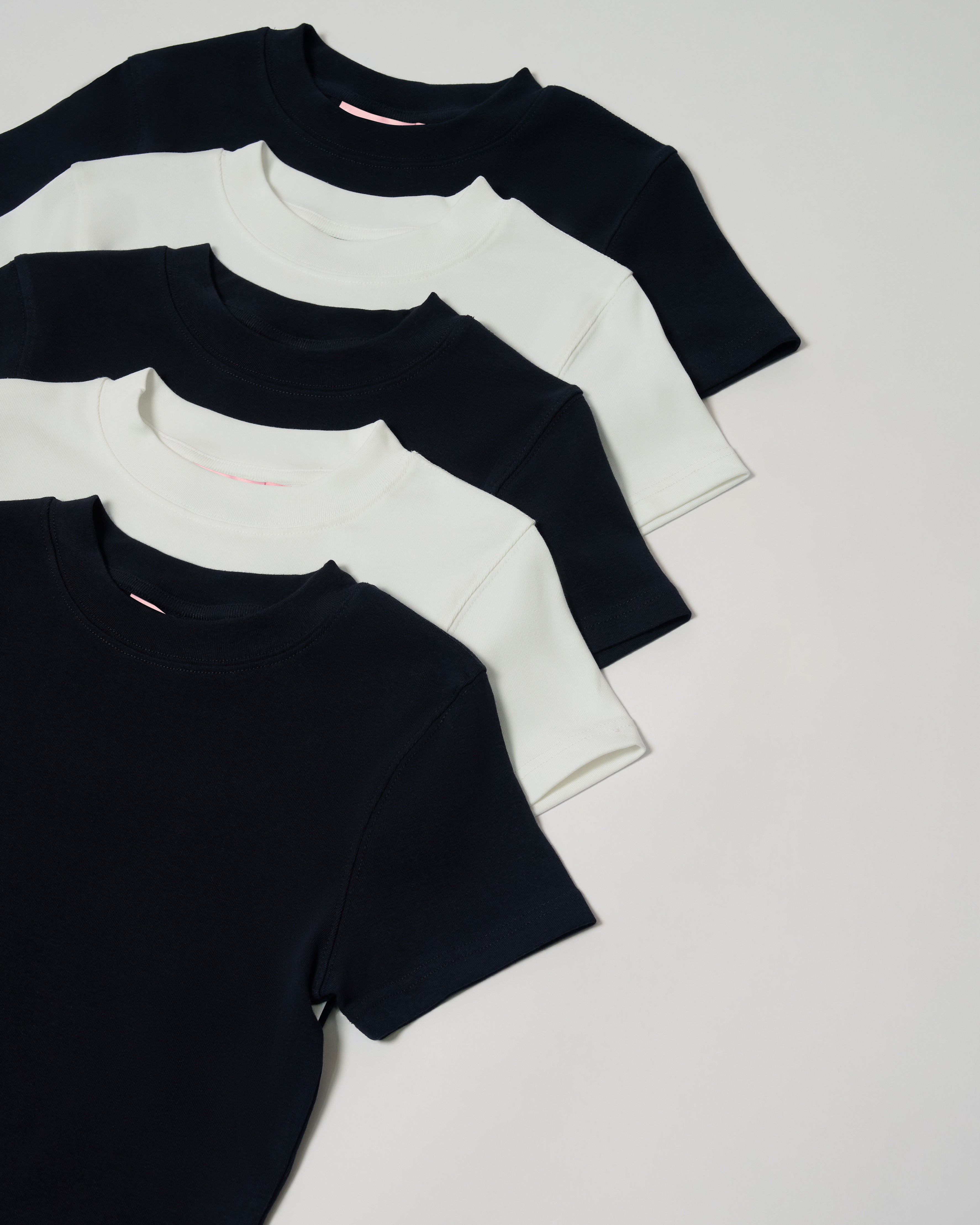 Baby Tee 5-Pack: Black, Natural