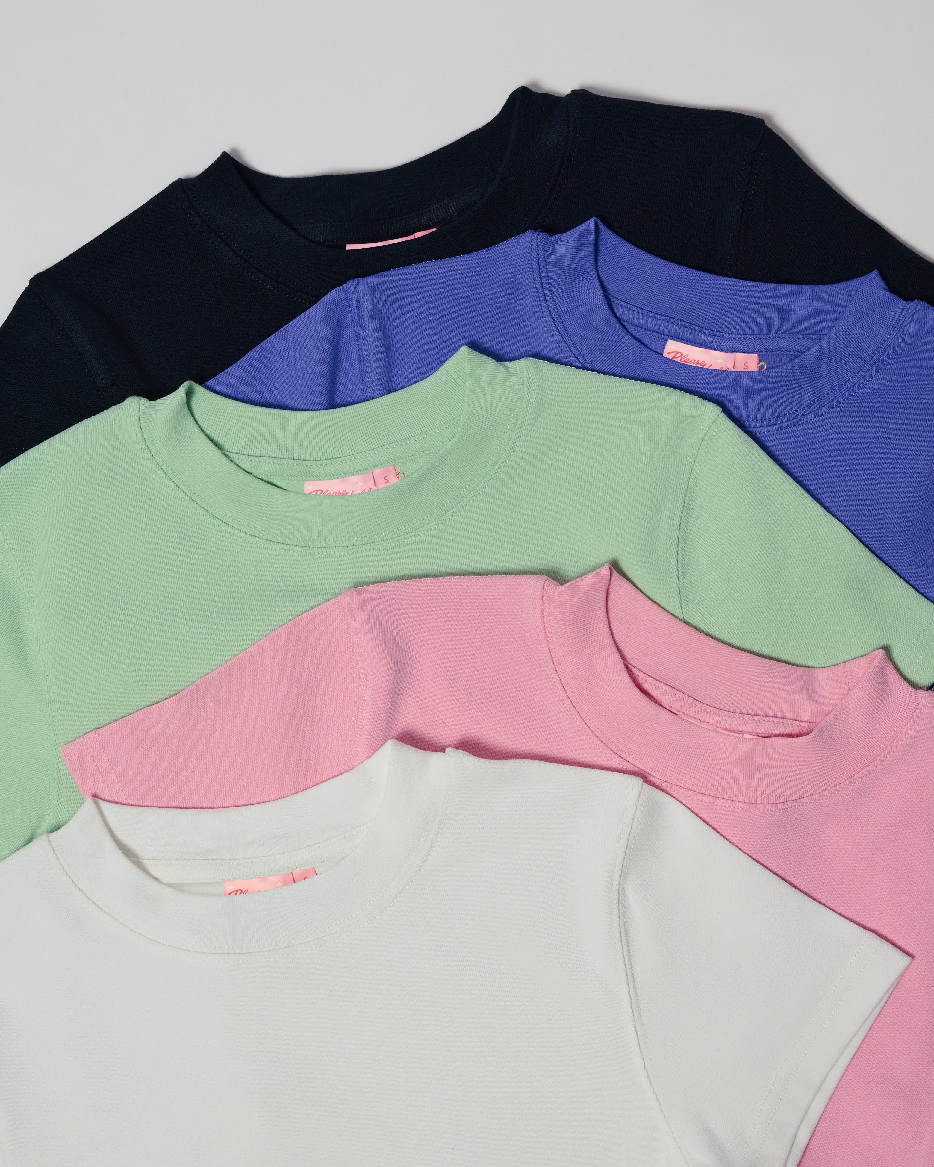 Baby Tee 5-Pack: Black, Dusk, Pistachio, Pink, Natural