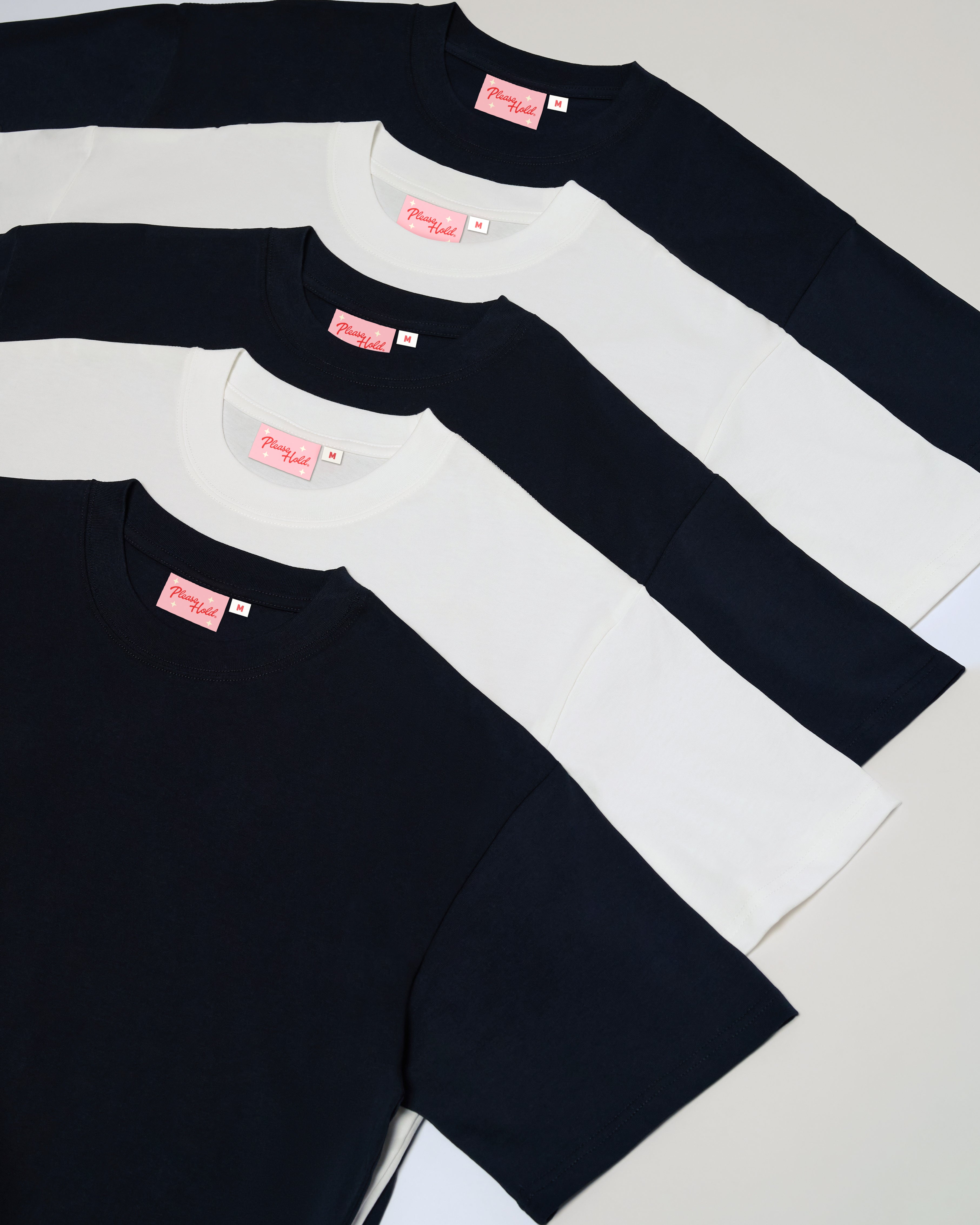 Boxy Tee 5-Pack: Black, White
