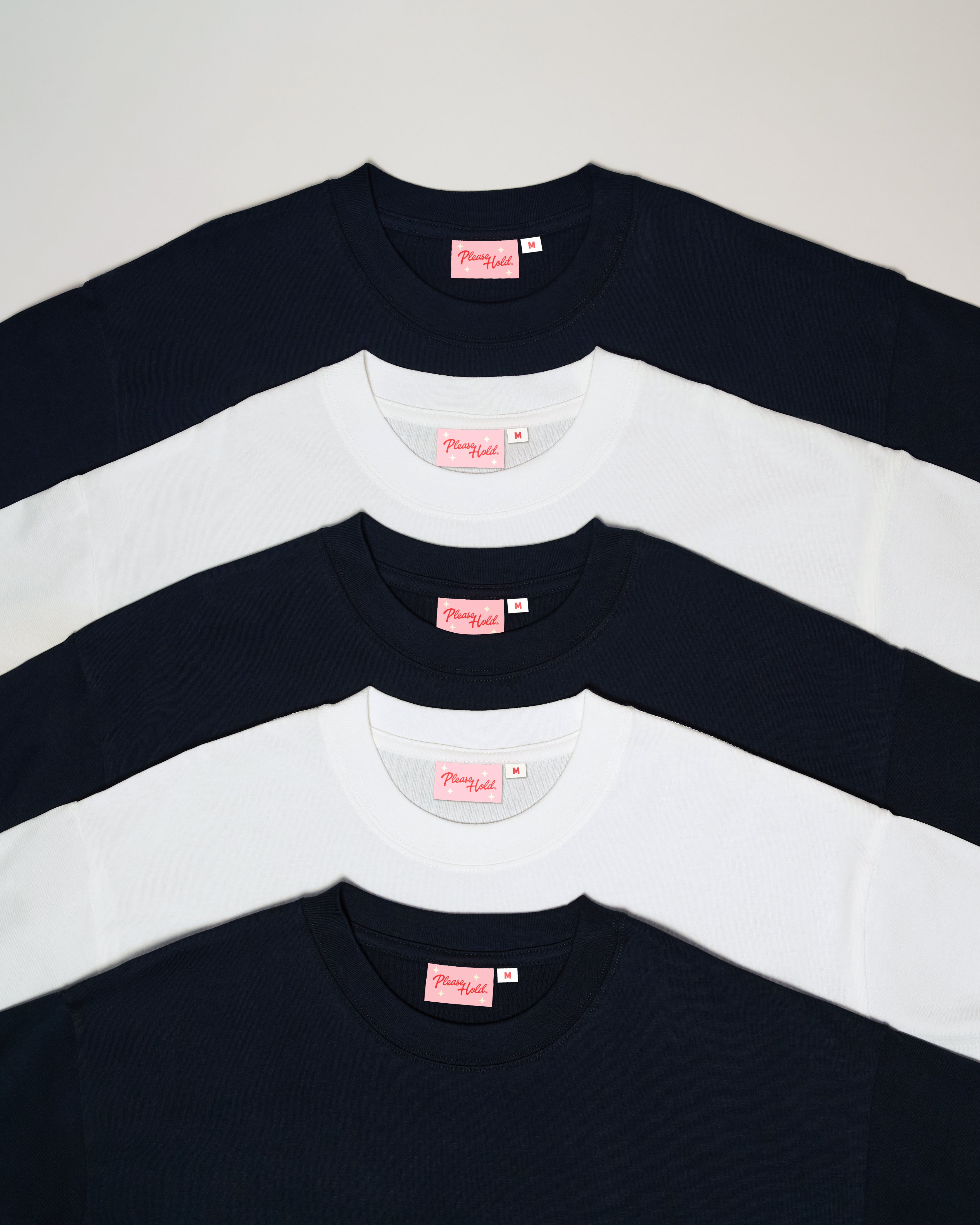 Boxy Tee 5-Pack: Black, White
