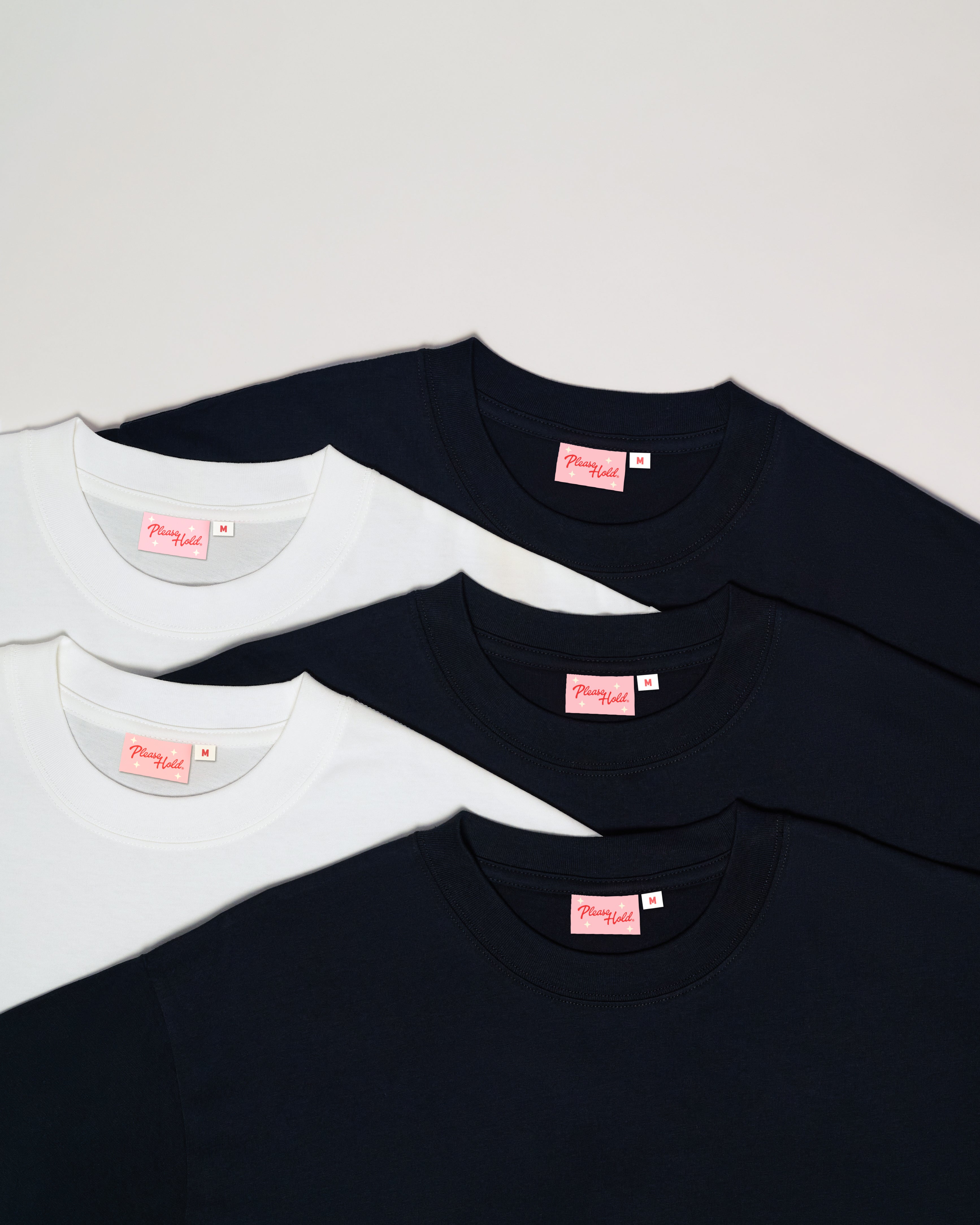 Boxy Tee 5-Pack: Black, White
