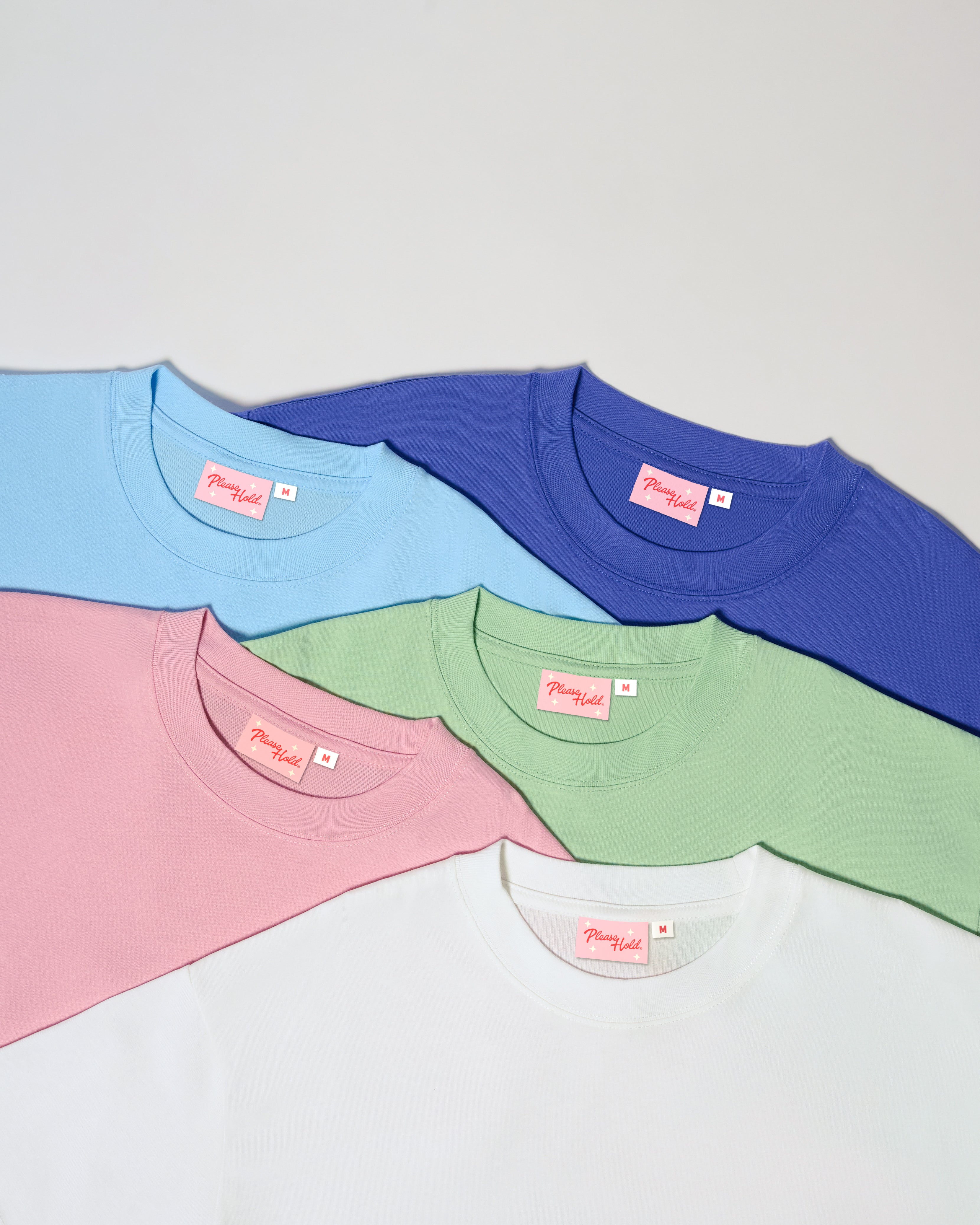 Boxy Tee 5-Pack: Dusk, Pale Blue, Pistachio, Pink, White