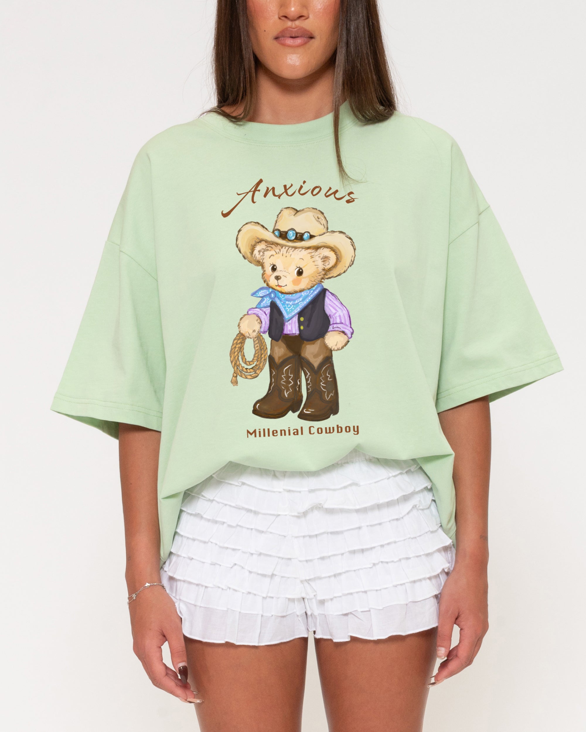 Anxious Millenial Cowboy Boxy Tee