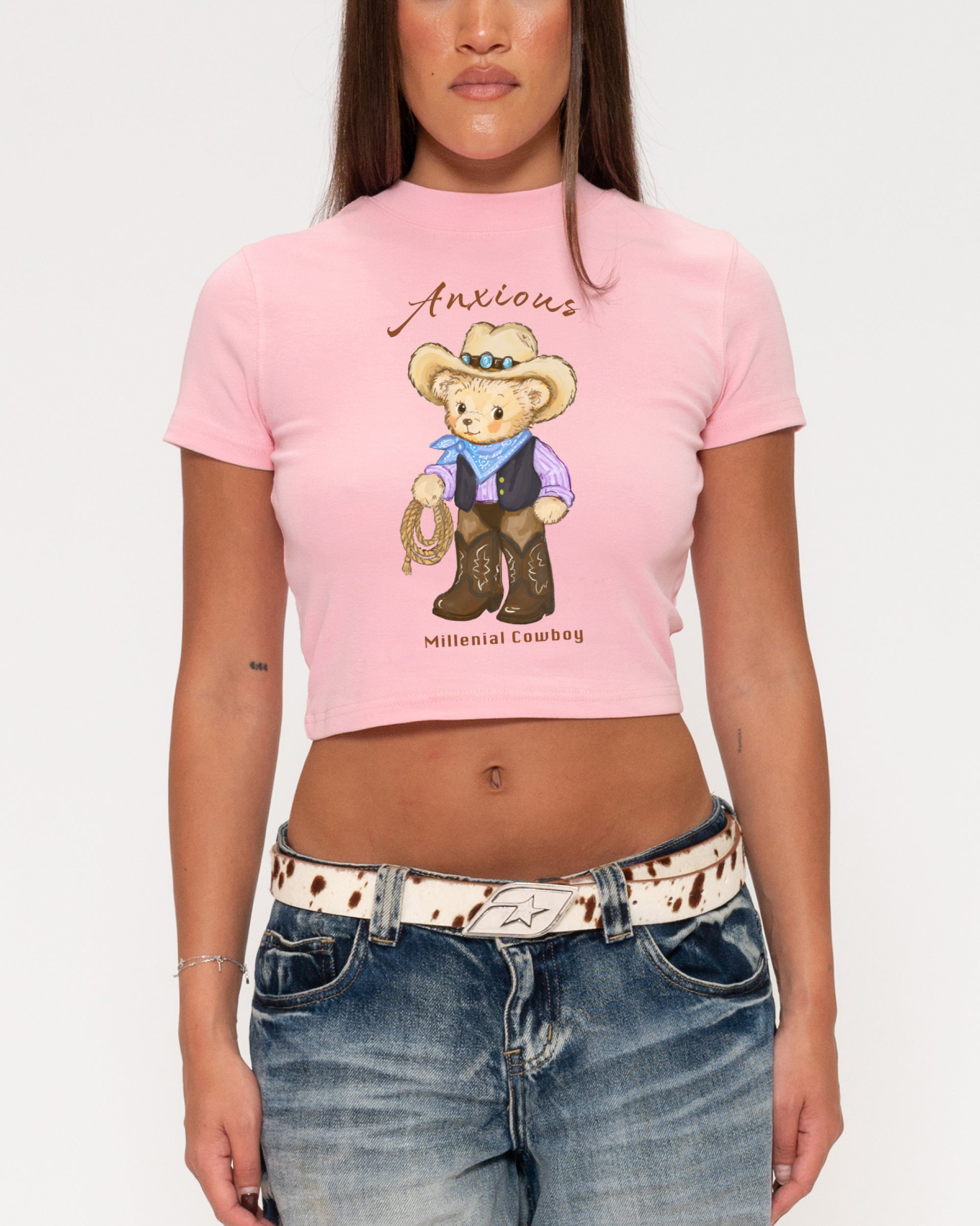 Anxious Millenial Cowboy Baby Tee