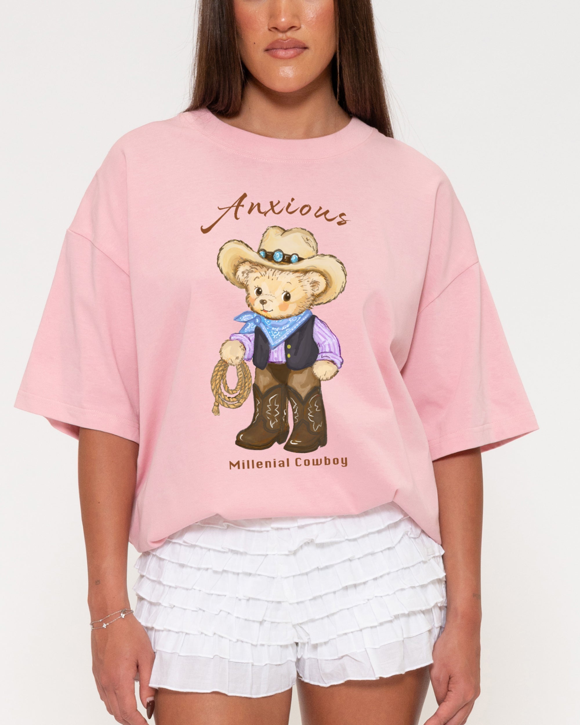 Anxious Millenial Cowboy Boxy Tee