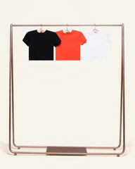 Baby Tee 3-Pack: Natural, Red, Black