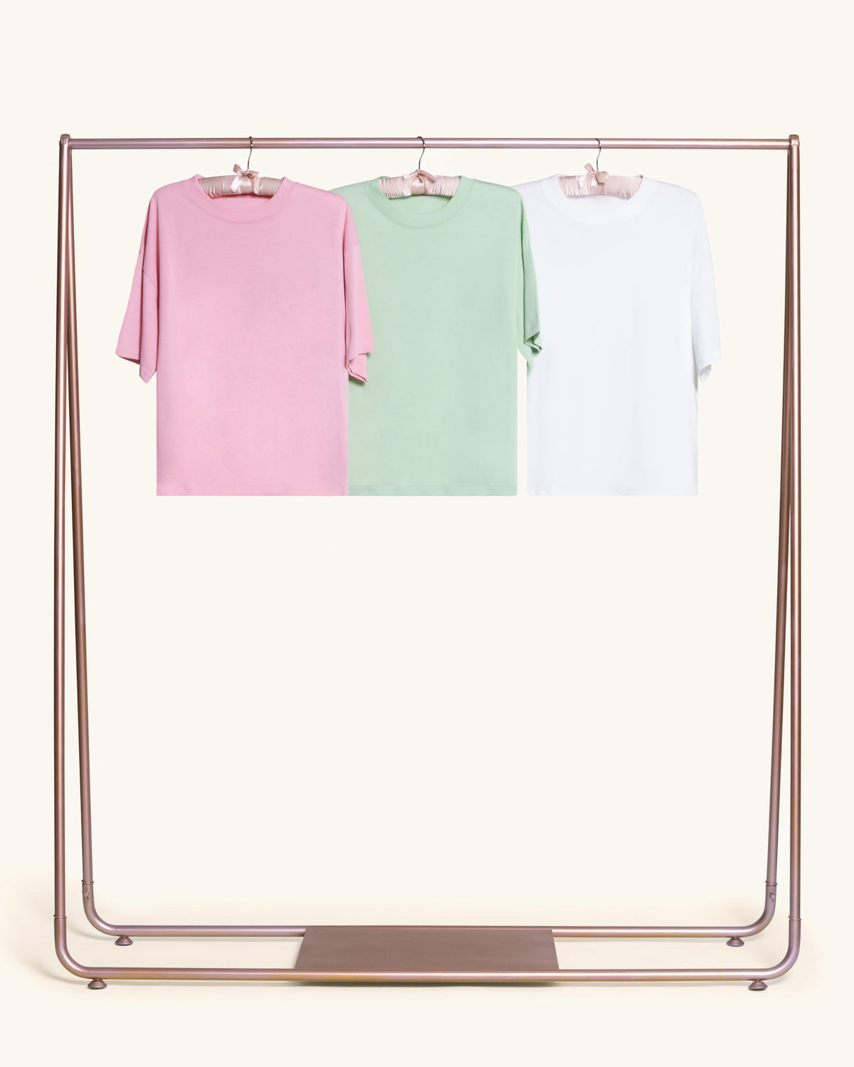 Boxy Tee 3-Pack: White, Pink, Pistachio