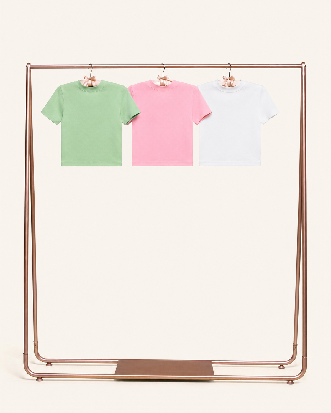 Baby Tee 3-Pack: Natural, Pink, Pistachio