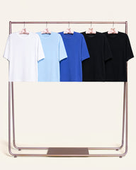 Boxy Tee 5-Pack: Black, Dusk, Pale Blue, White