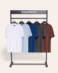 Classic Tee 5-Pack: Brown, Navy, Charcoal, Pale Blue, White