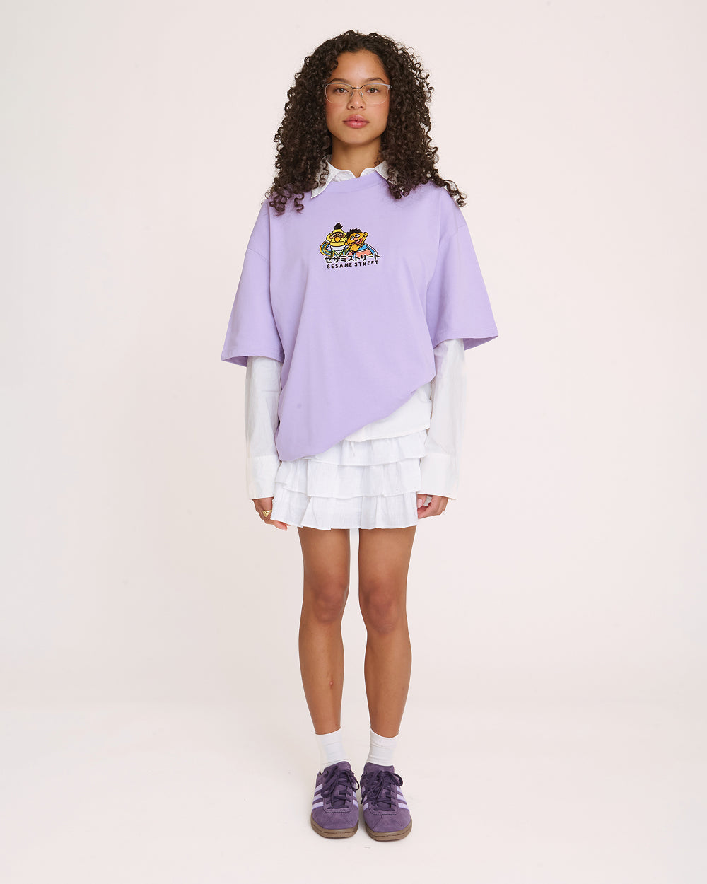 Bert and Ernie Tokyo Oversized Embroidered Tee
