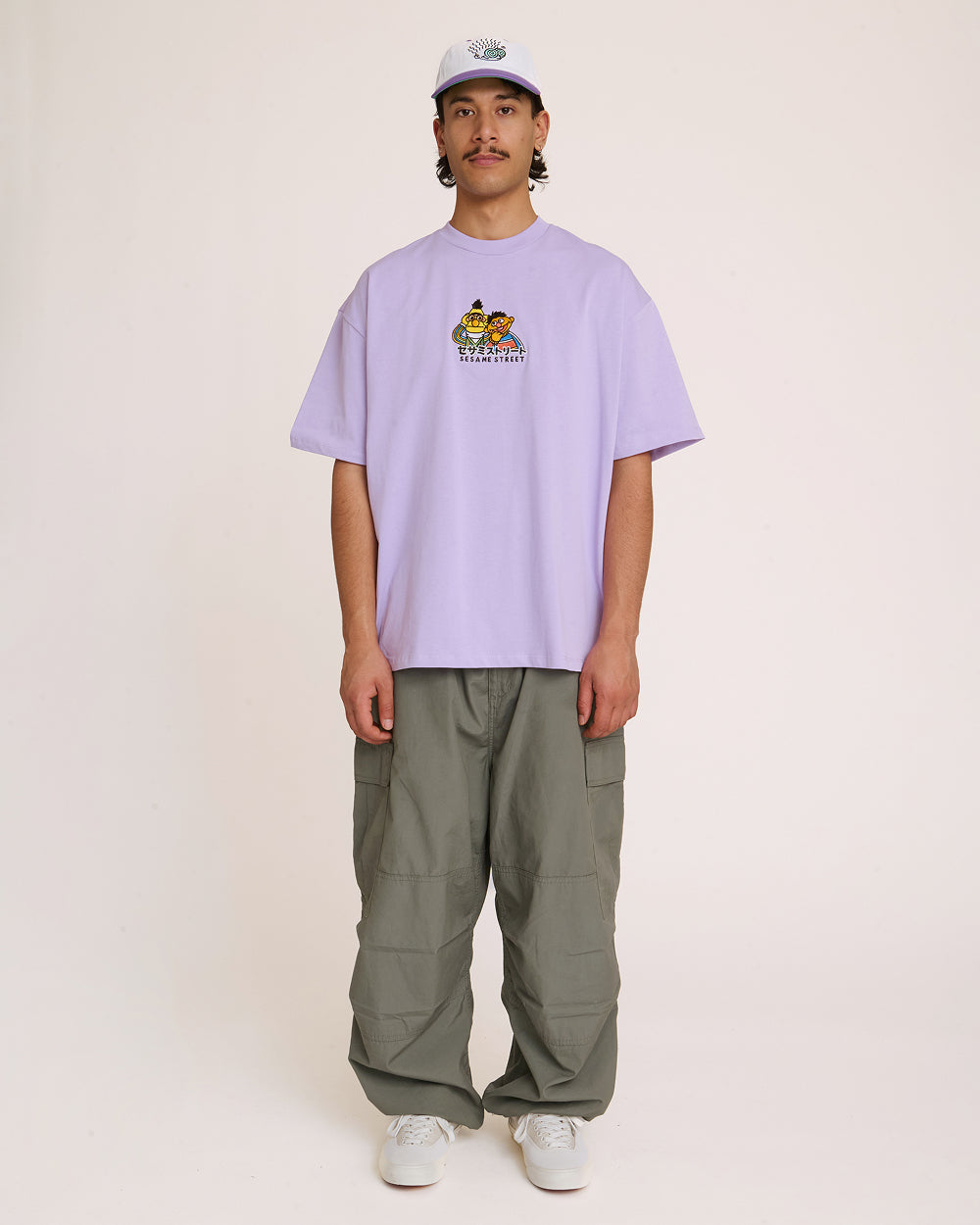 Bert and Ernie Tokyo Oversized Embroidered Tee