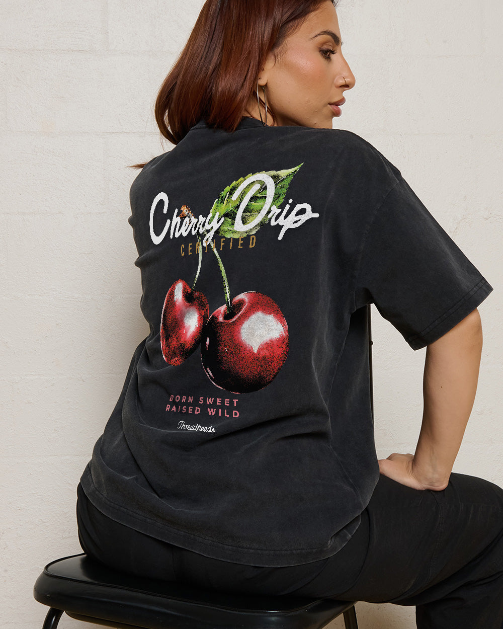 Cherry Drip Oversized Tee