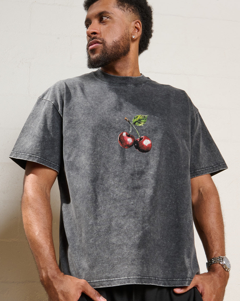Cherry Drip Oversized Tee