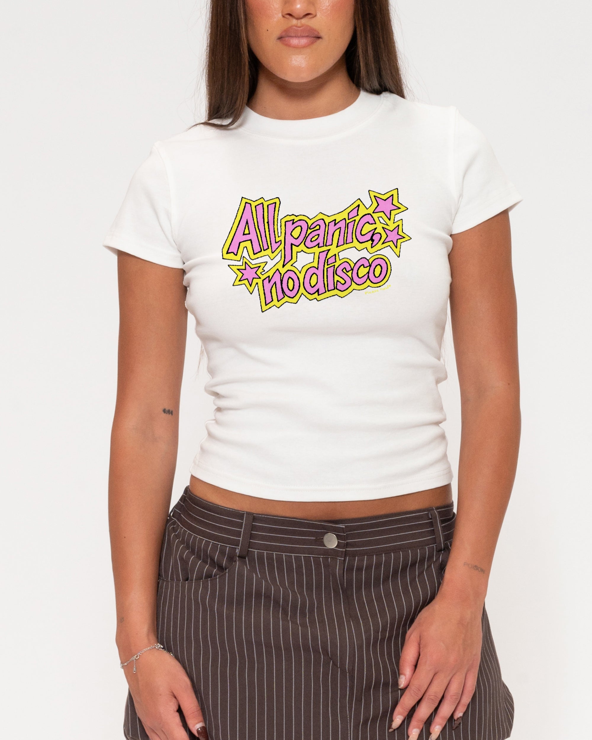 All Panic, No Disco Longline Baby Tee