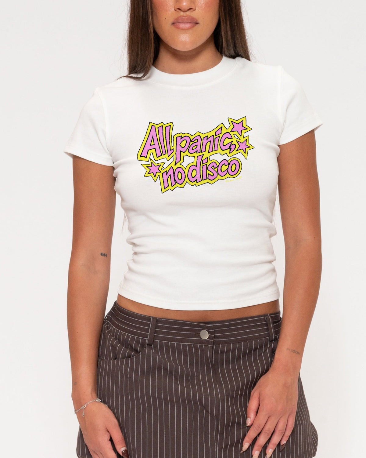 All Panic, No Disco Longline Baby Tee