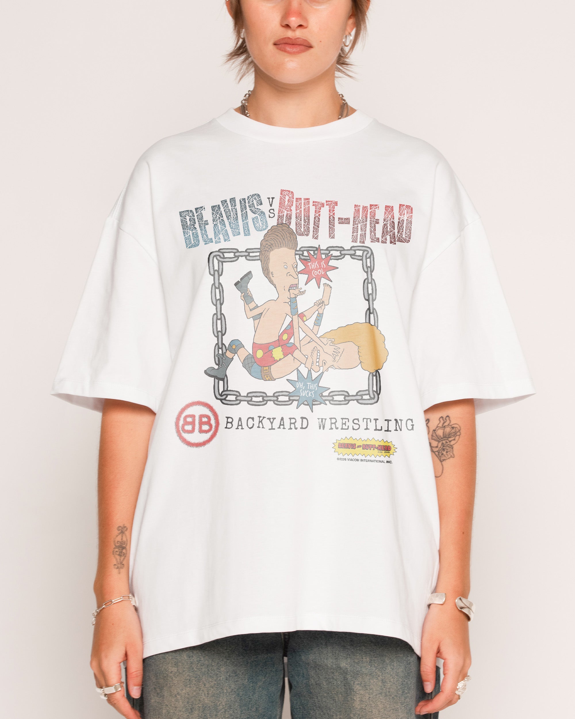 Backyard Wrestling Oversized Tee